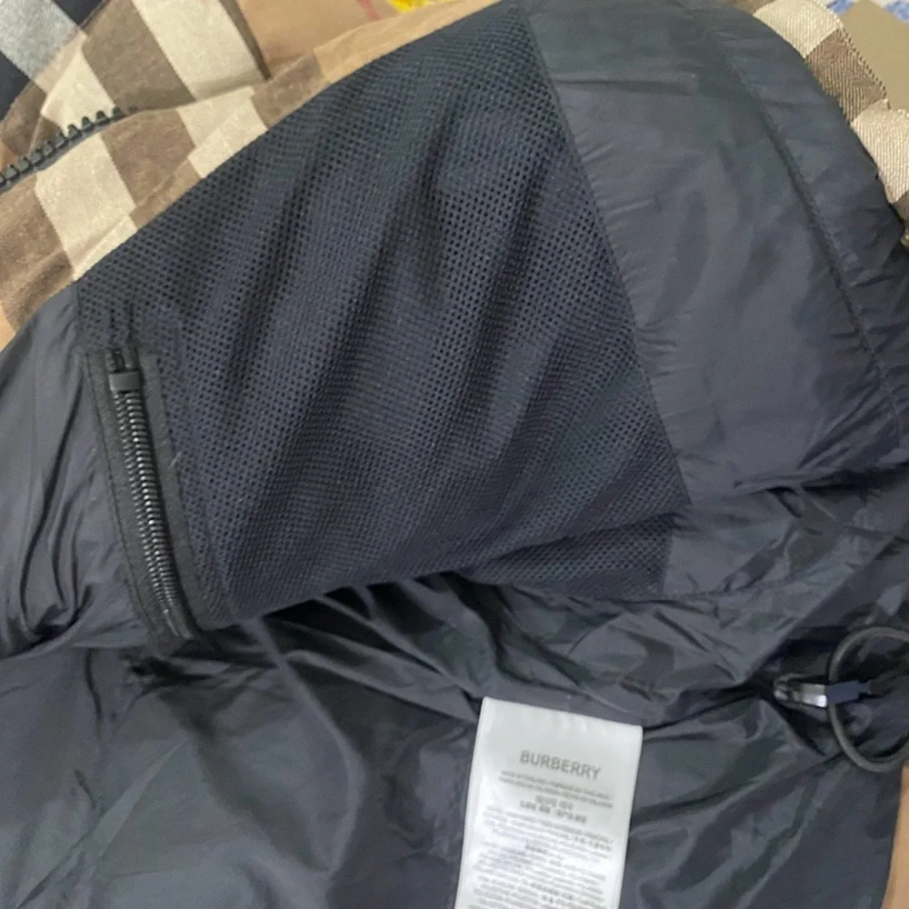 BURBERRY Brown Check Hooded Down Jacket - Picture 10 of 14